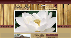 Desktop Screenshot of lotusthairestaurant.ca