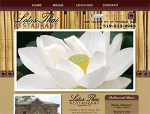 Tablet Screenshot of lotusthairestaurant.ca